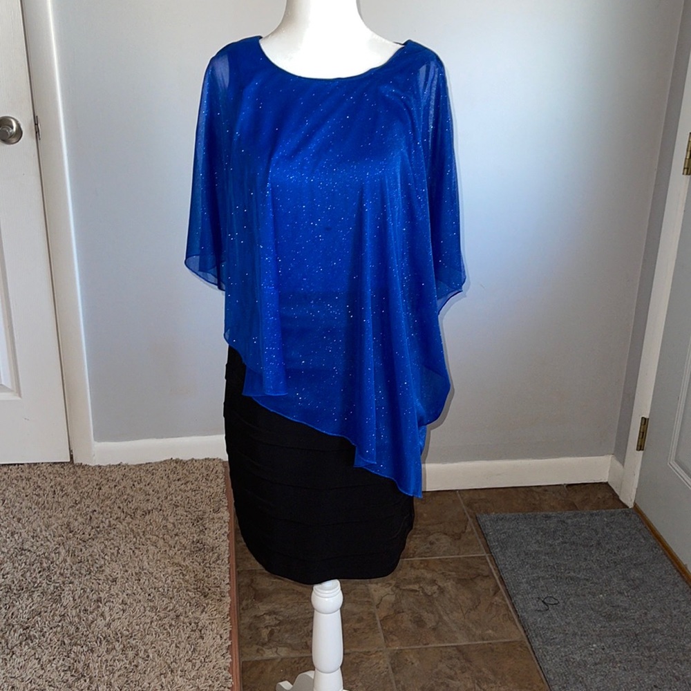 BEAUTIFUL Blue/black SPARKLE DRESS